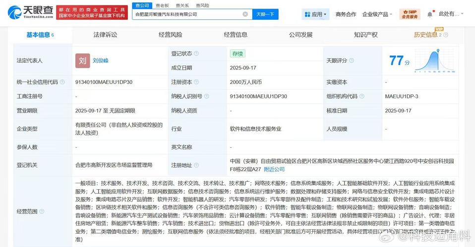 经营范围含网络技术服务,信息系统集成服务,人工智能基础软件